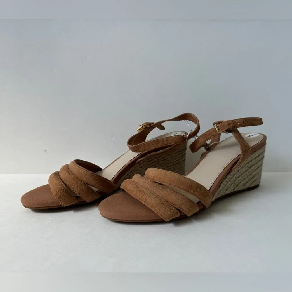 Cole Haan Suede Upper Brown Espadrille Sandals Size 9B NWOB